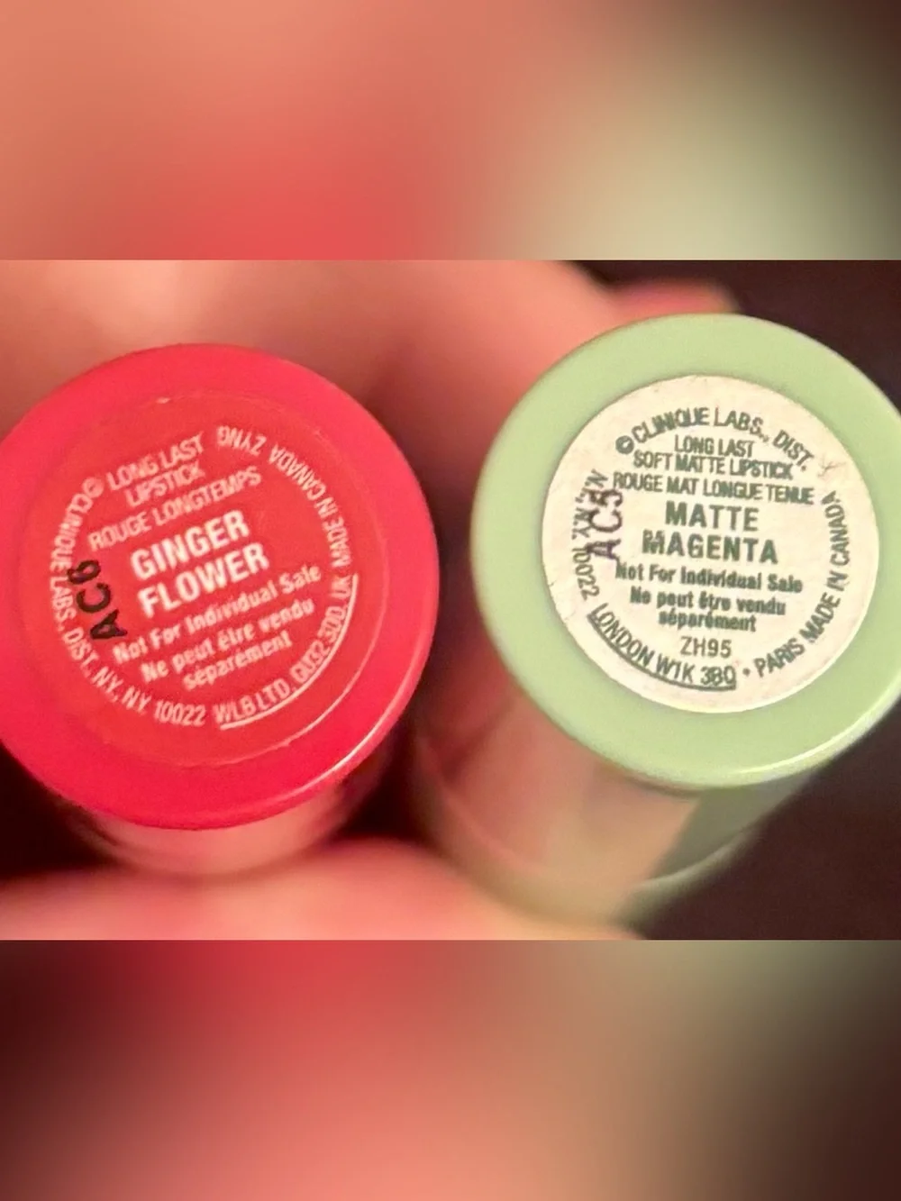 Clinique Discontinued Lipstick Set - Ginger Flower & Matte Magenta, NWOT